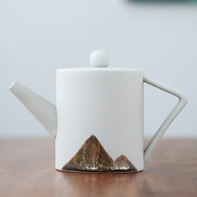 Théière Gongfu en céramique de style japonais minimaliste