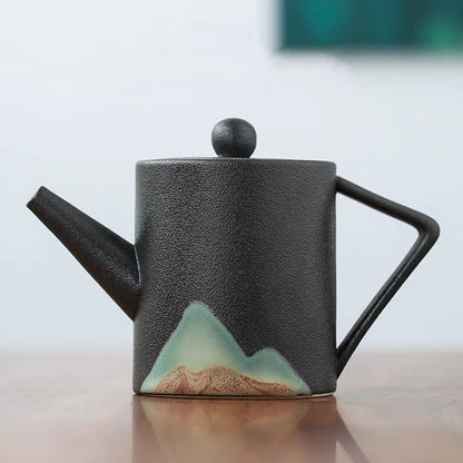 Théière Gongfu en céramique de style japonais minimaliste