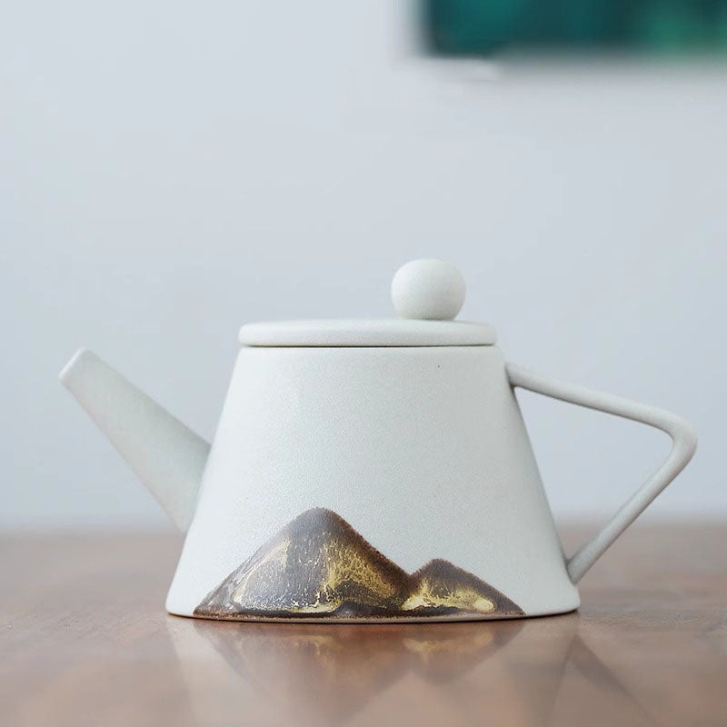 Théière Gongfu en céramique de style japonais minimaliste