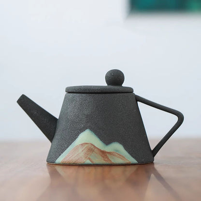 Théière Gongfu en céramique de style japonais minimaliste