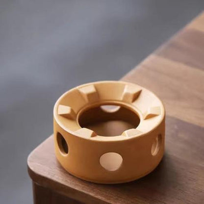Théière en céramique style minimaliste japonais avec anse en corde tressée à la main