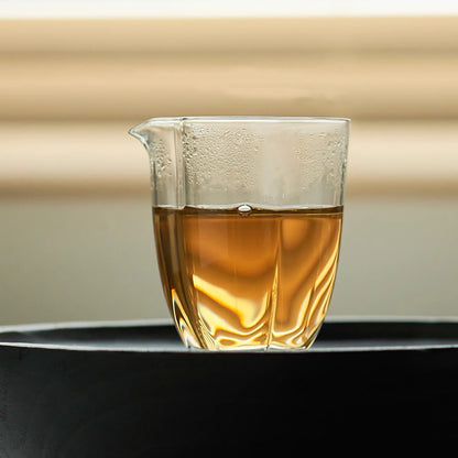 Théière en verre  borosilicate avec forme fleur de prunier