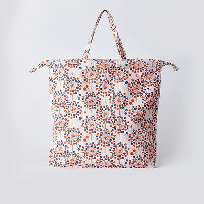 Sac en coton fleuri imprimé à la main en Série japonaise Horn