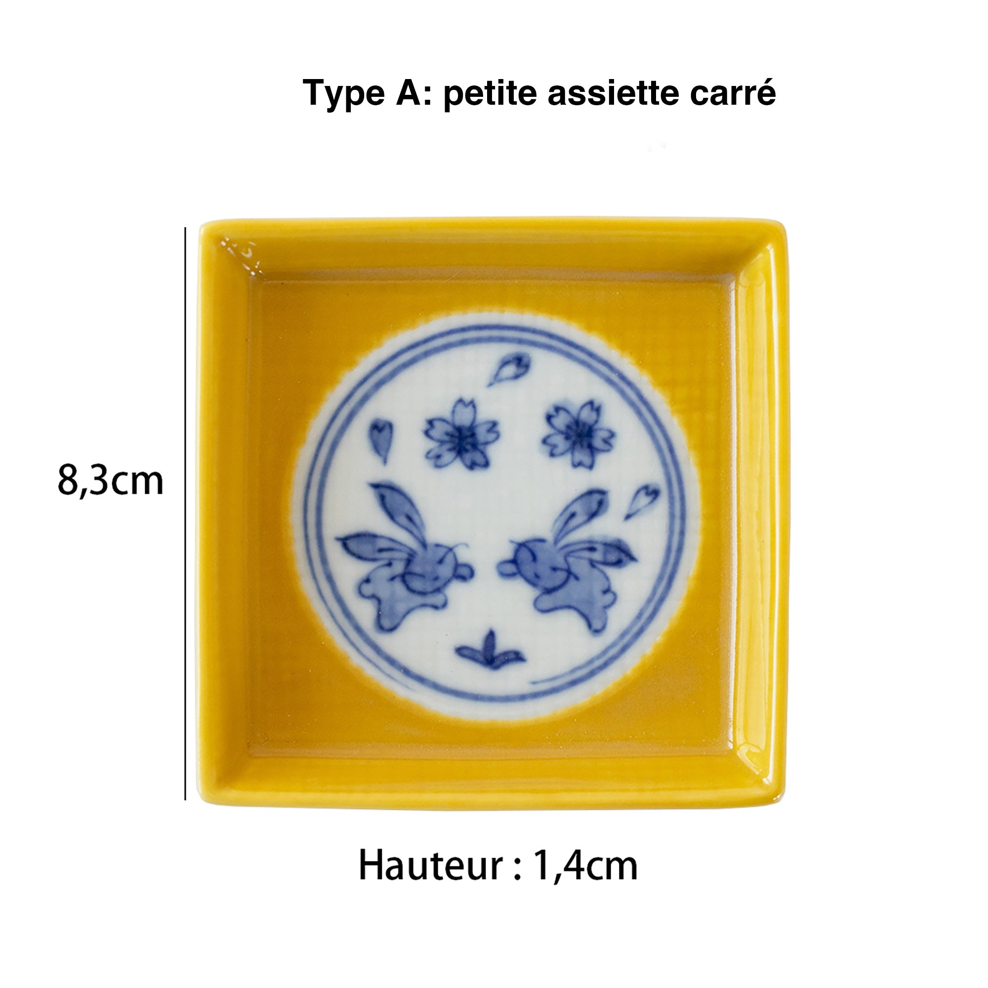 VAISSELLE de ARITA JAUNE avec motifLAPIN