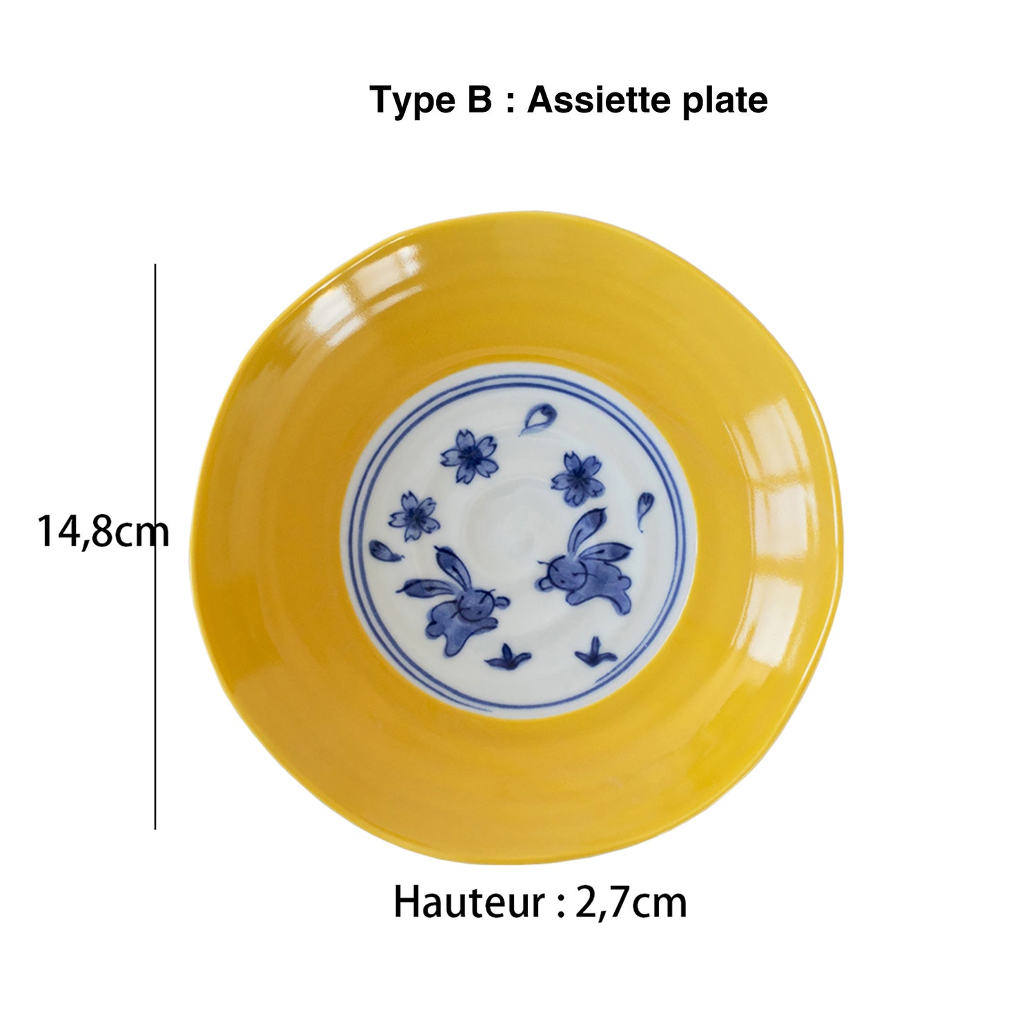 VAISSELLE de ARITA JAUNE avec motifLAPIN