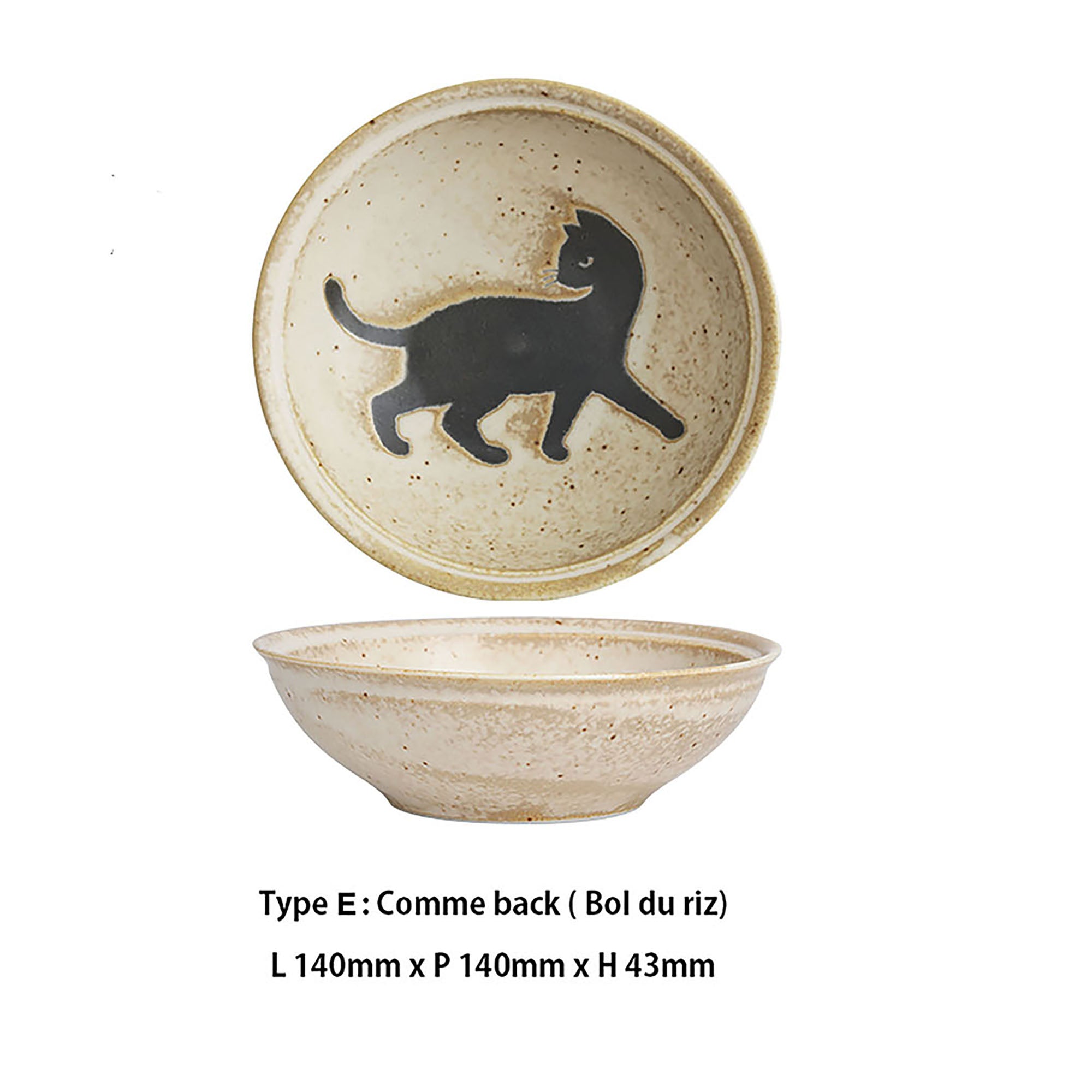 Tableware with cute cat design
