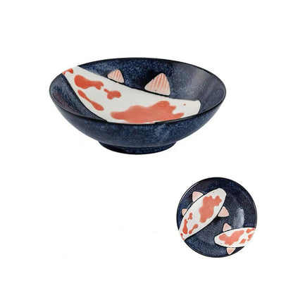 Tableware with Red Carp Pattern