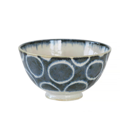 Bol en céramique peint à la main en série Brush Blue