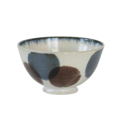 Bol en céramique peint à la main en série Brush Blue