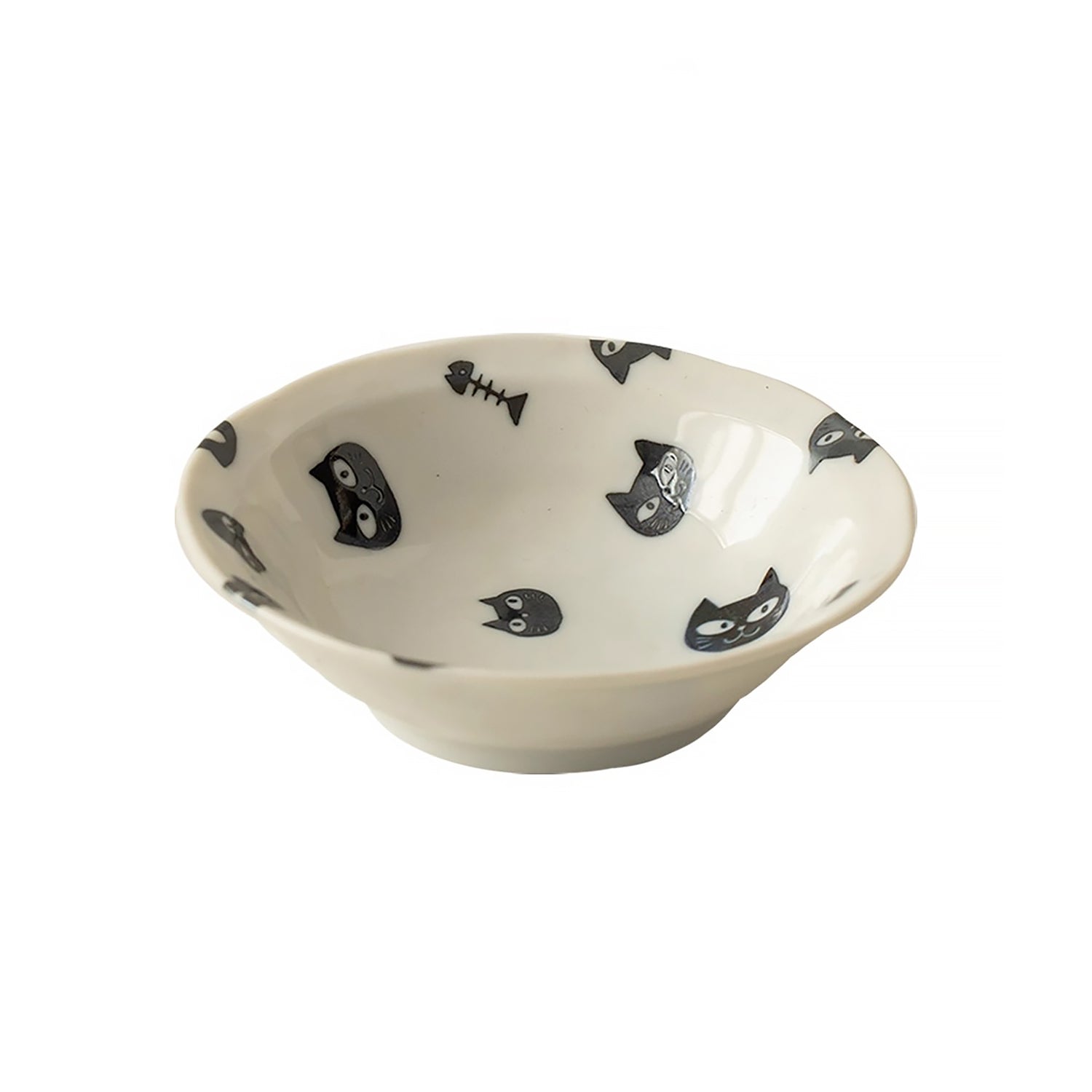 Assiette en céramique avec motif chat noir