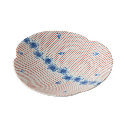 Vaisselle japonaise Mino-yaki motif sakura bleue