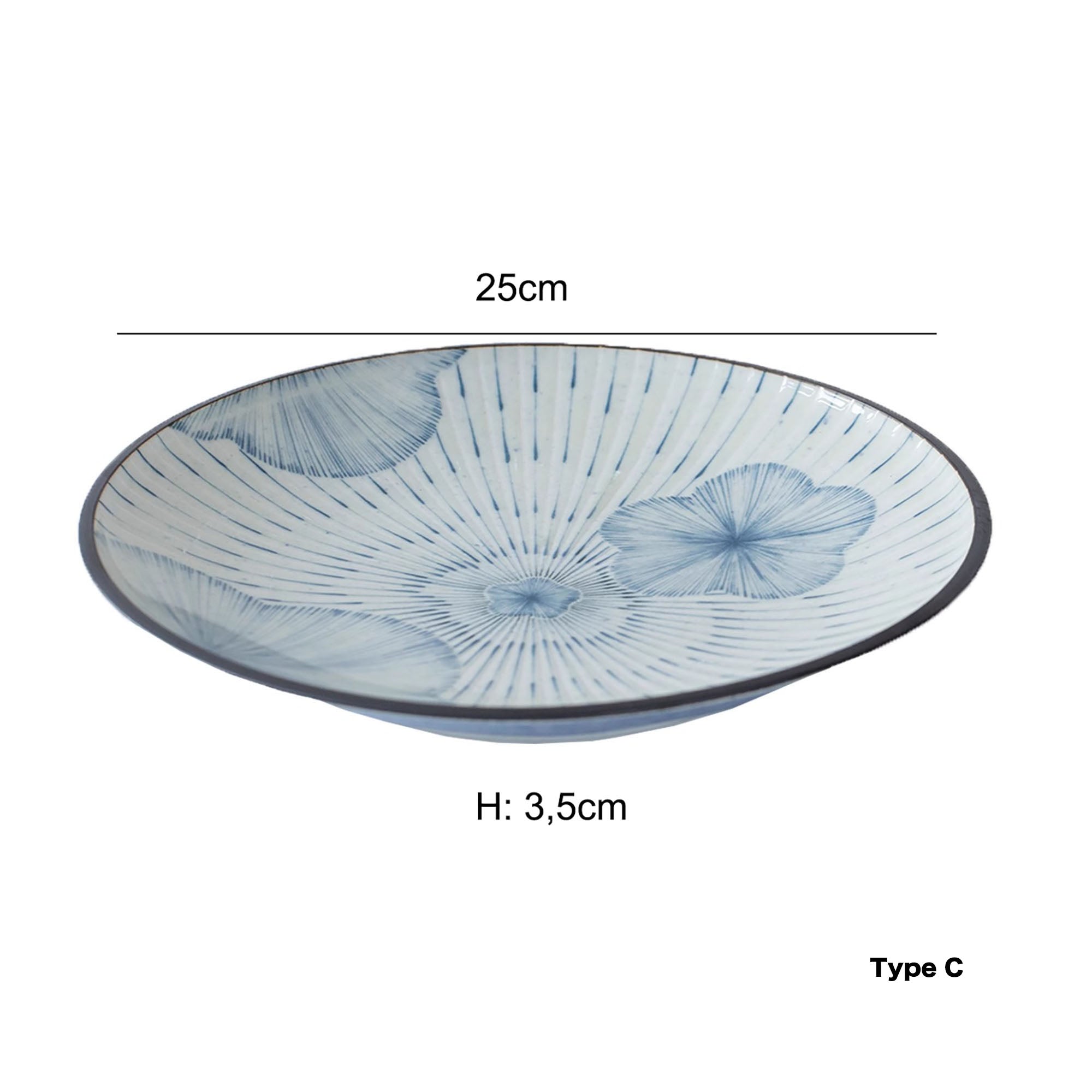 Vaisselle en céramique Mino-yaki "Sakura bleue sous la pluie”