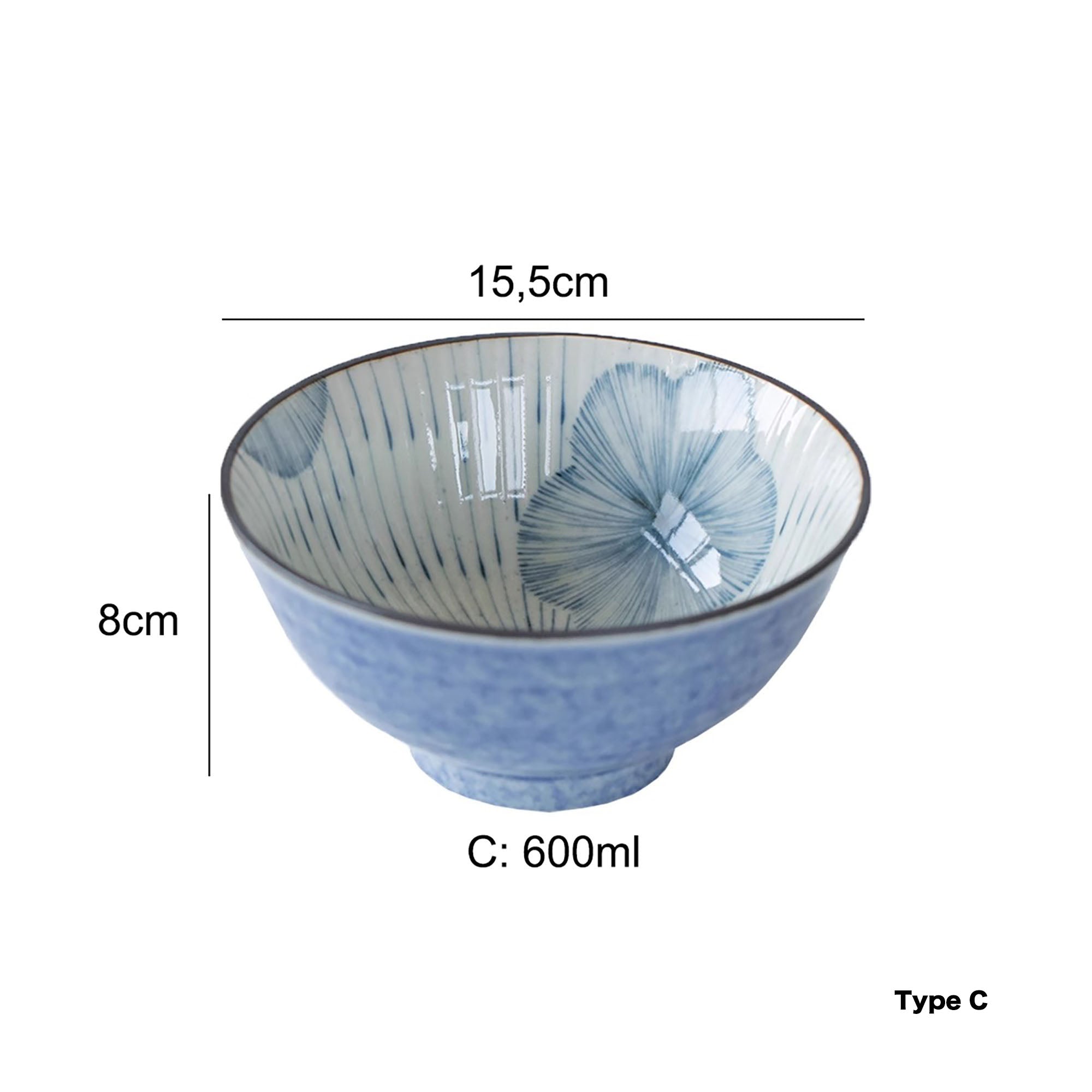 Vaisselle en céramique Mino-yaki "Sakura bleue sous la pluie”