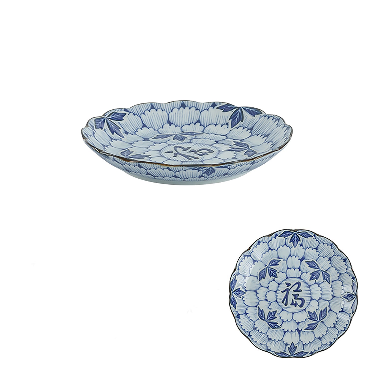 Peony flower patterned tableware