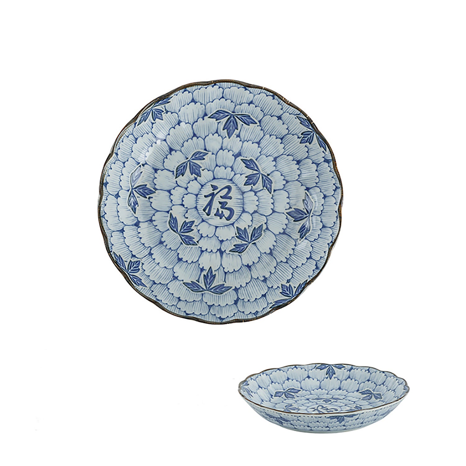 Peony flower patterned tableware