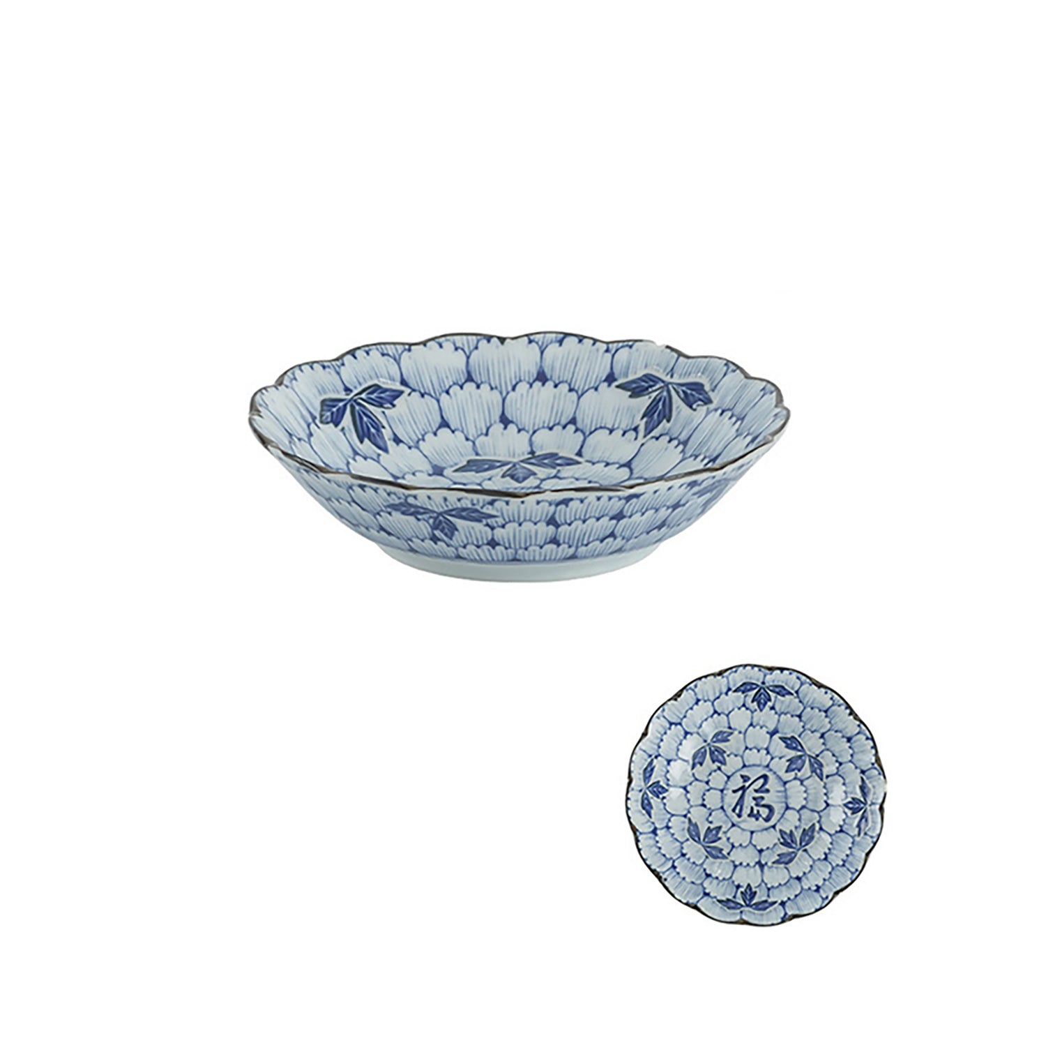 Peony flower patterned tableware