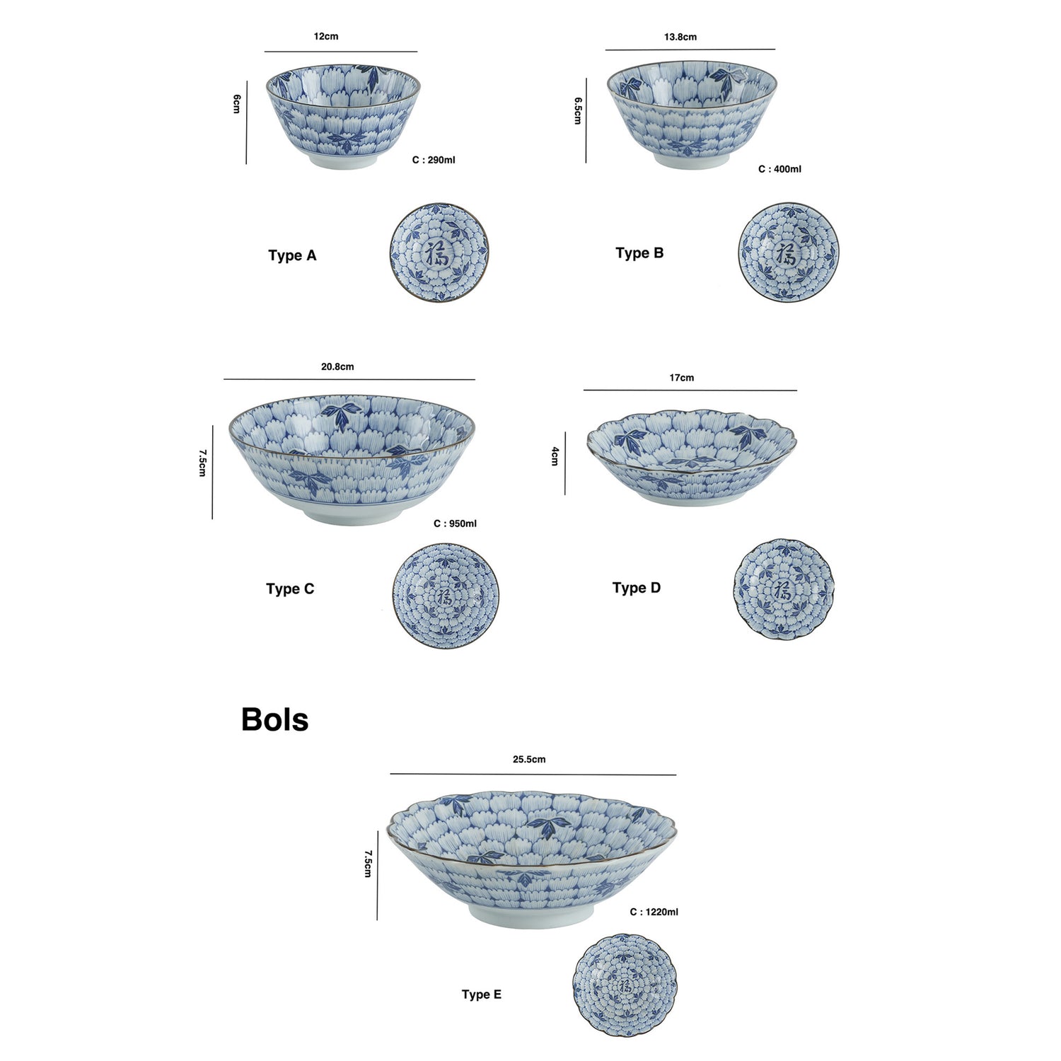 Peony flower patterned tableware