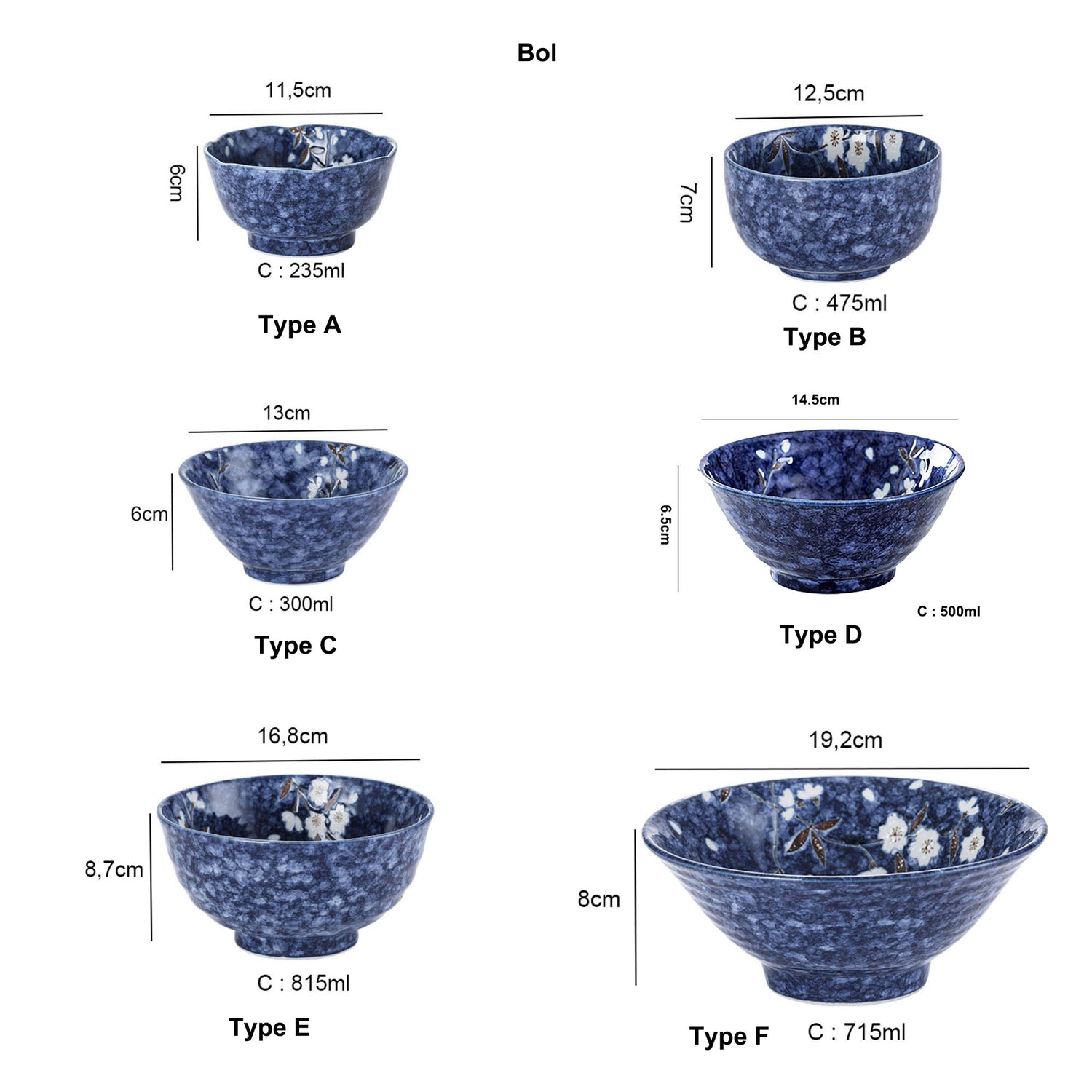 Night cherry patterned tableware