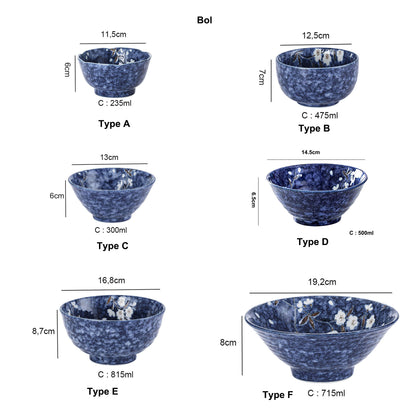 Night cherry patterned tableware