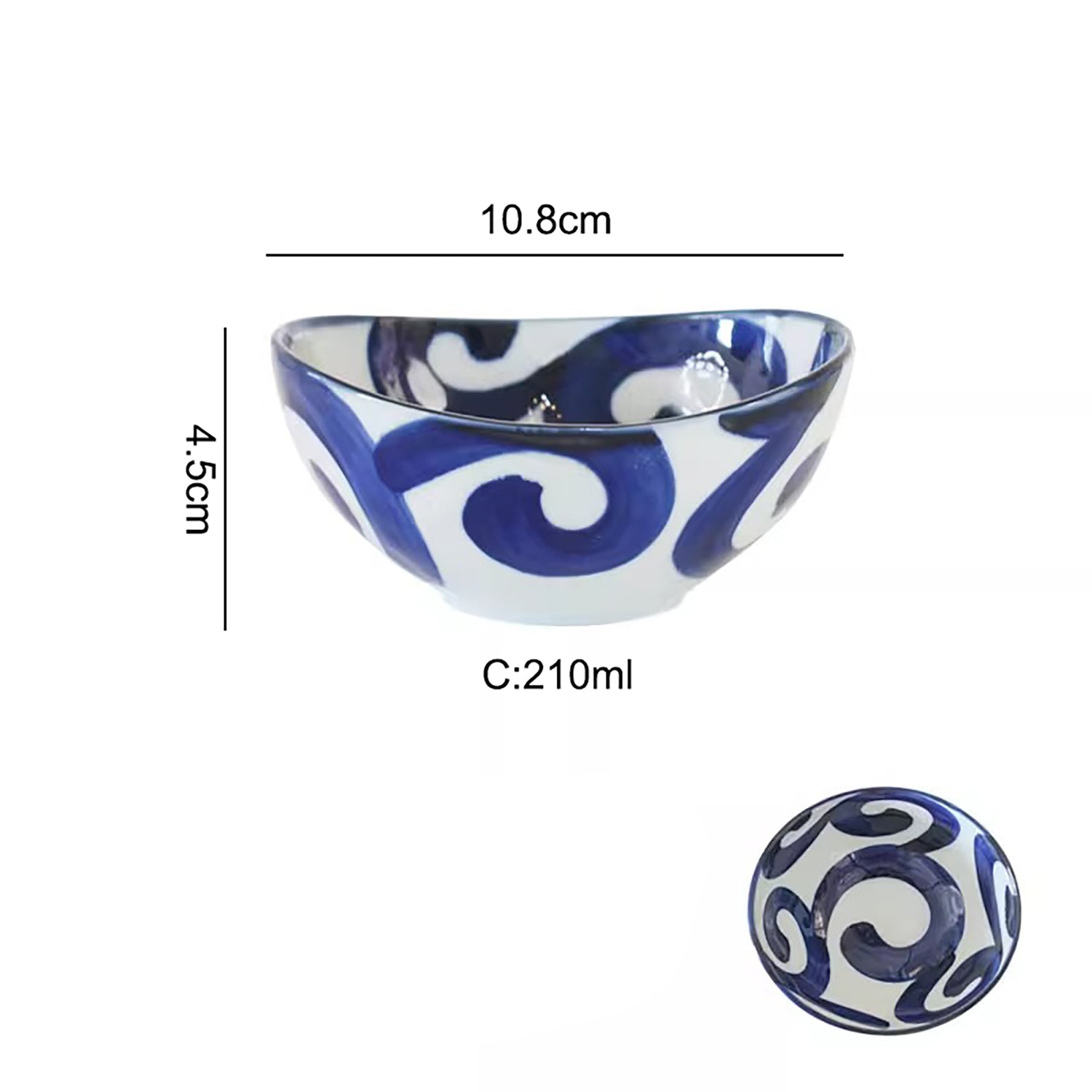 Bol en céramique Minoyaki Hidatakayama forme ovale