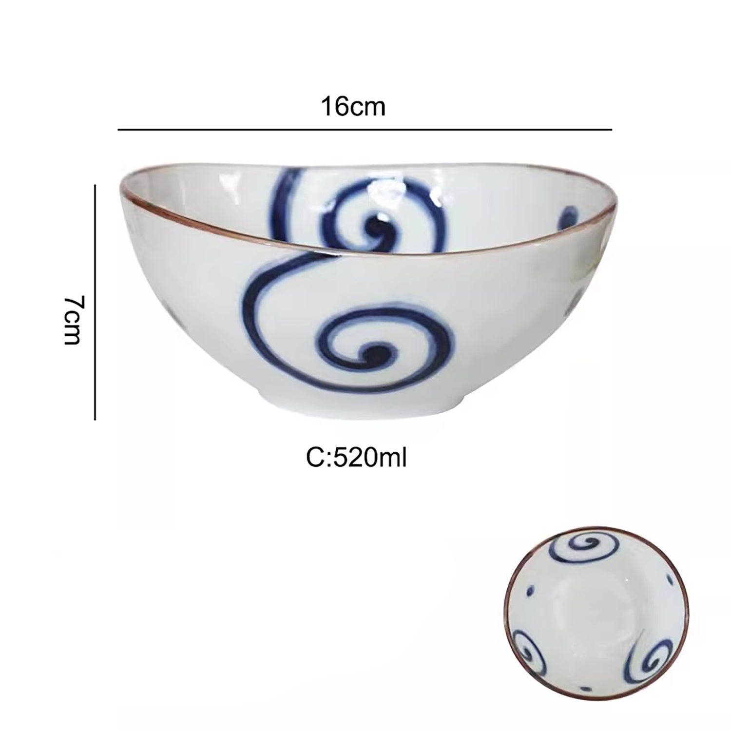 Bol en céramique Minoyaki Hidatakayama forme ovale