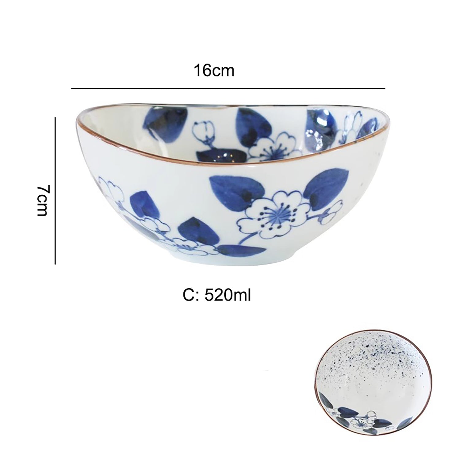 Bol en céramique Minoyaki Hidatakayama forme ovale