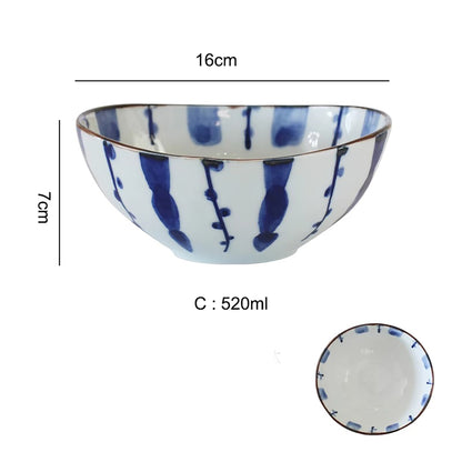 Bol en céramique Minoyaki Hidatakayama forme ovale
