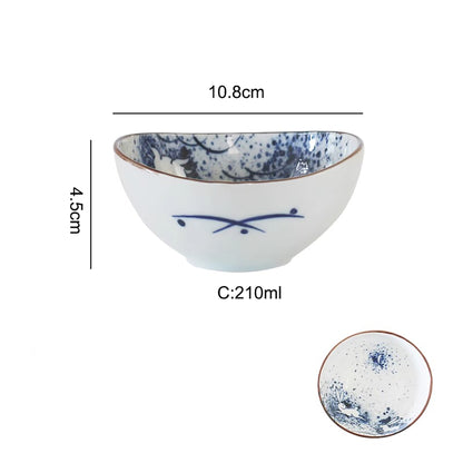 Bol en céramique Minoyaki Hidatakayama forme ovale