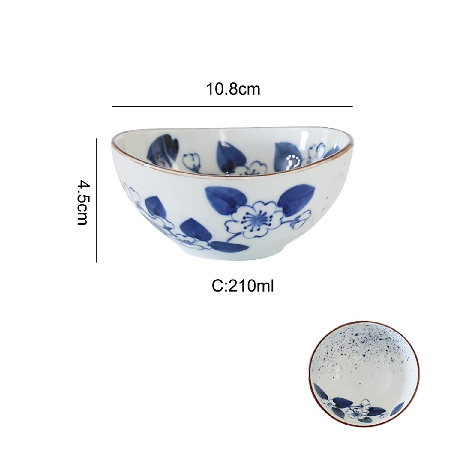 Bol en céramique Minoyaki Hidatakayama forme ovale