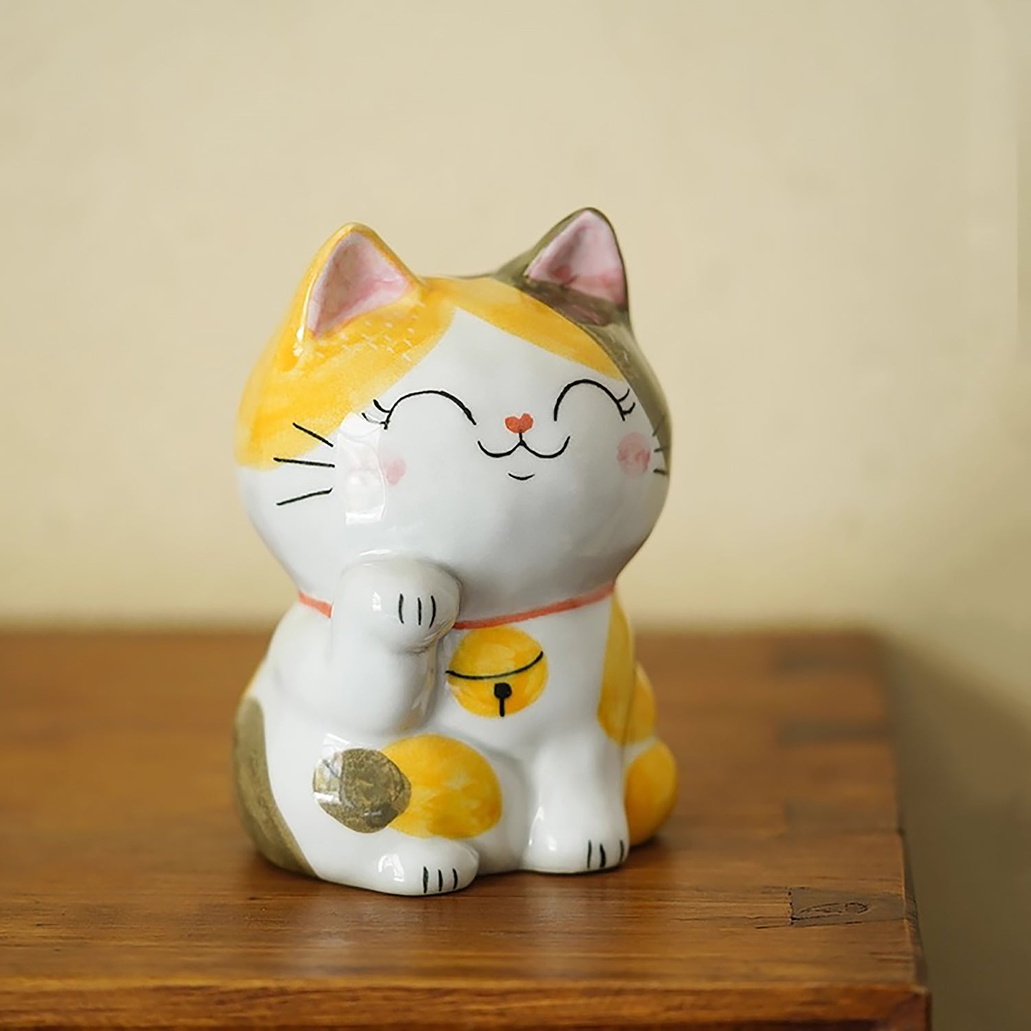 Vase chat céramique peint à la main