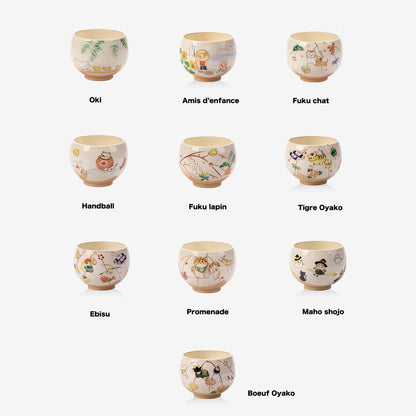 &quot;Kiyomizu-yaki&quot; ceramic cup from Temari workshop