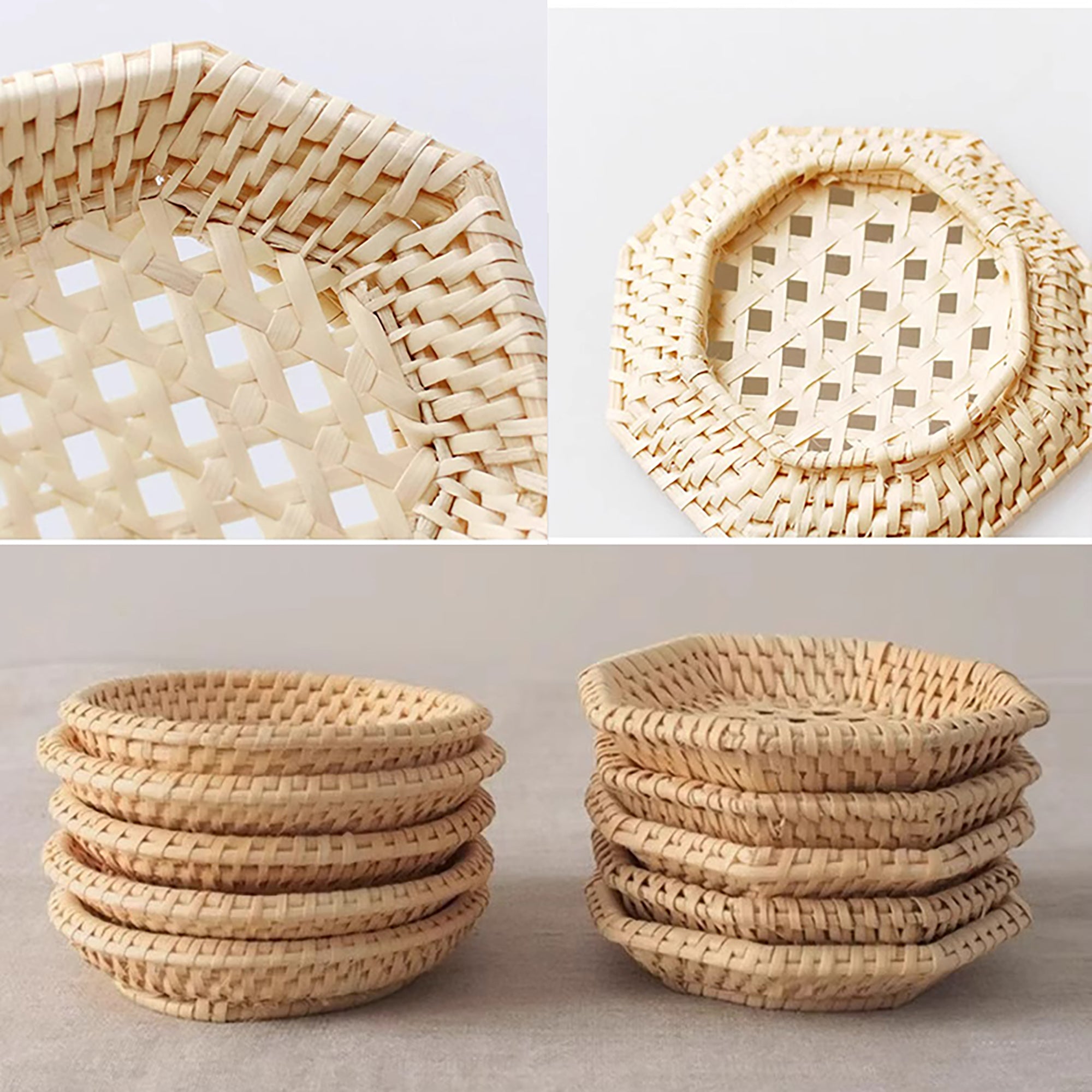 Sous-verre tressé en rotin fait main par Matsunoya