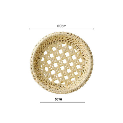 Sous-verre tressé en rotin fait main par Matsunoya