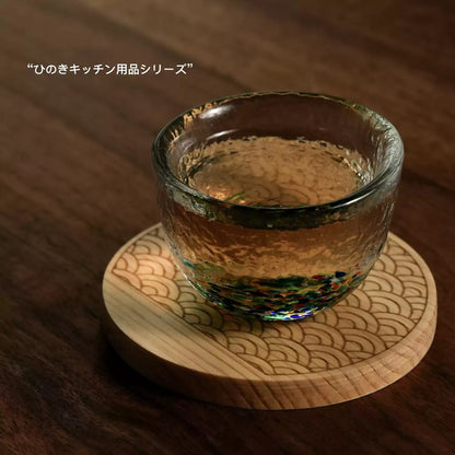 Sous-verres japonais en bois Hinoki