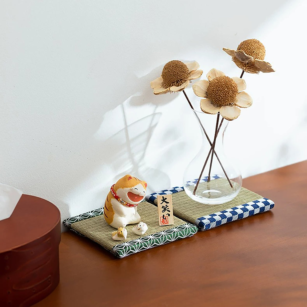 Sous-verre Shimoyama en jonc style tatami