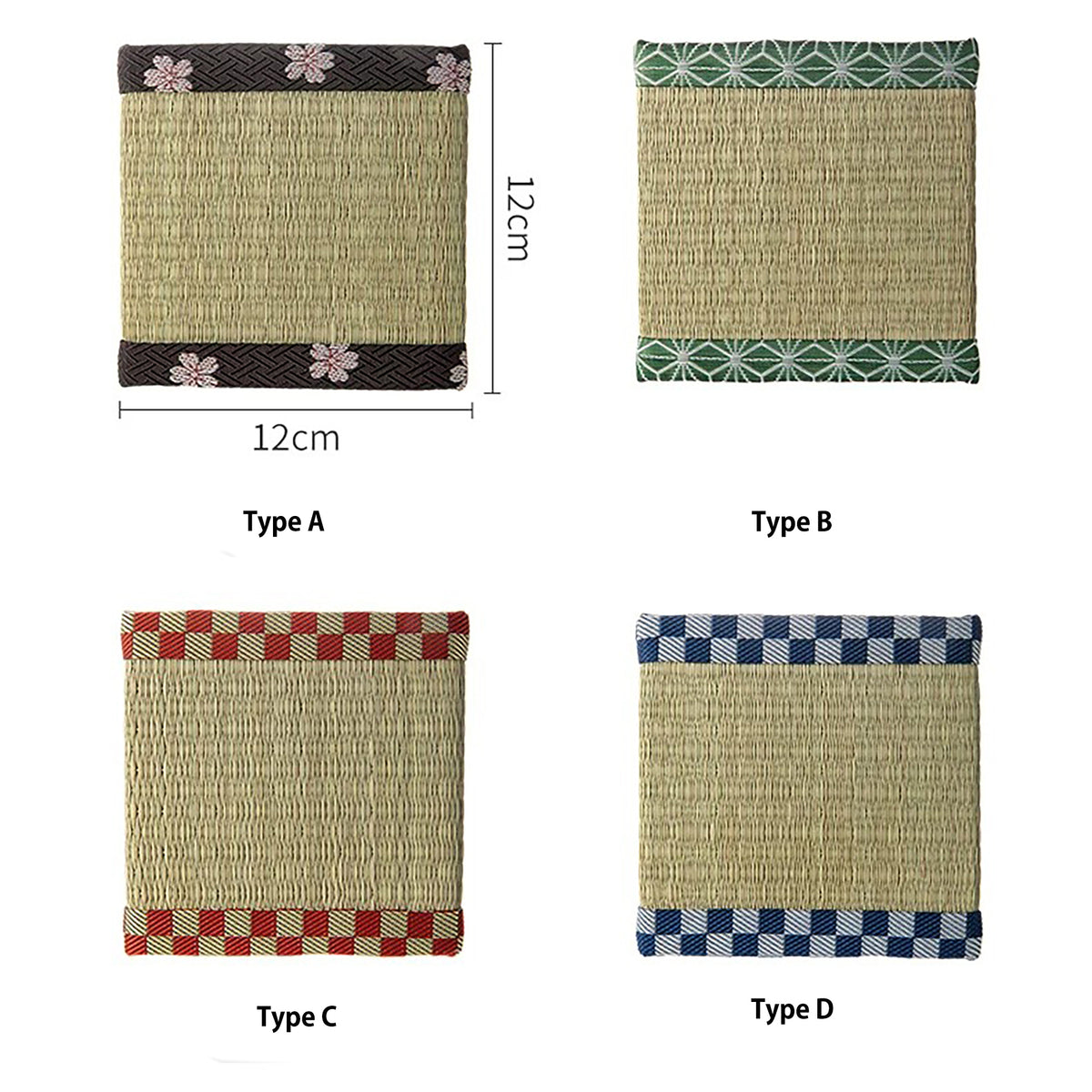 Sous-verre Shimoyama en jonc style tatami