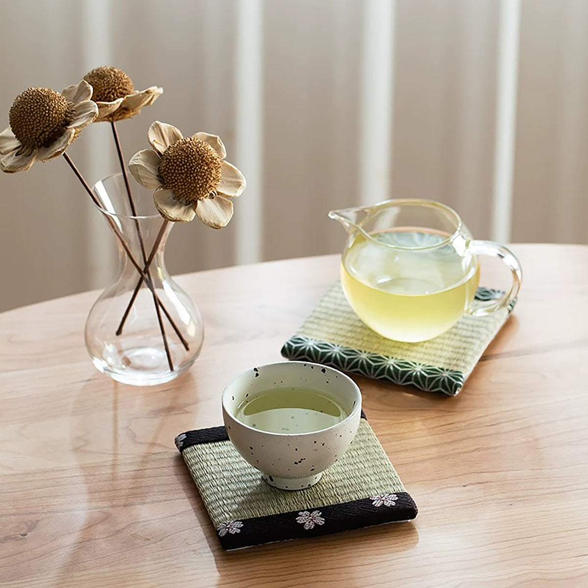 Sous-verre Shimoyama en jonc style tatami
