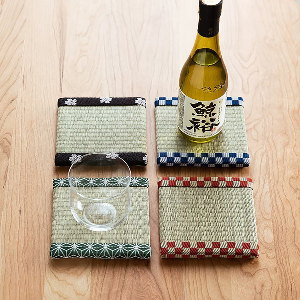 Sous-verre Shimoyama en jonc style tatami