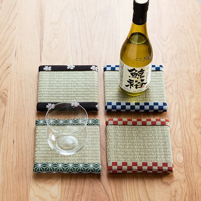 Sous-verre Shimoyama en jonc style tatami