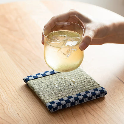 Sous-verre Shimoyama en jonc style tatami