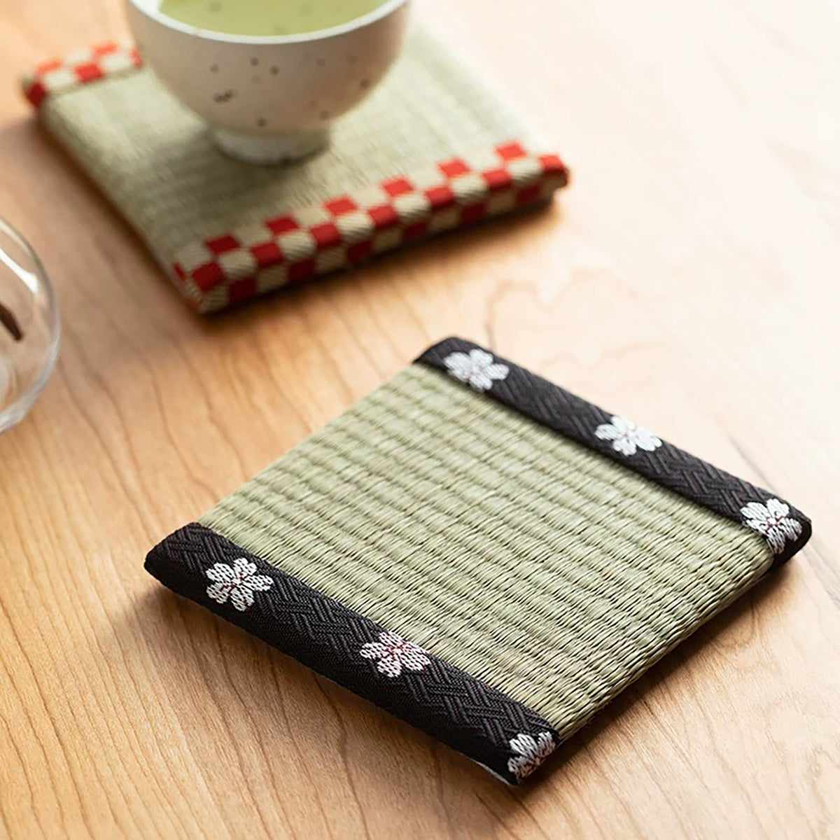 Sous-verre Shimoyama en jonc style tatami