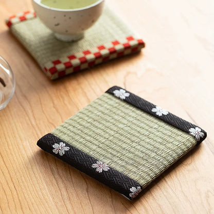 Sous-verre Shimoyama en jonc style tatami