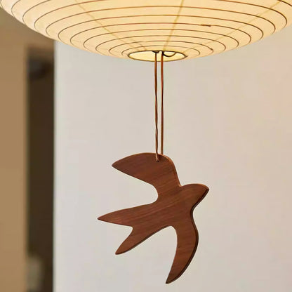 Sous-verre en bois de noyer forme hirondelle