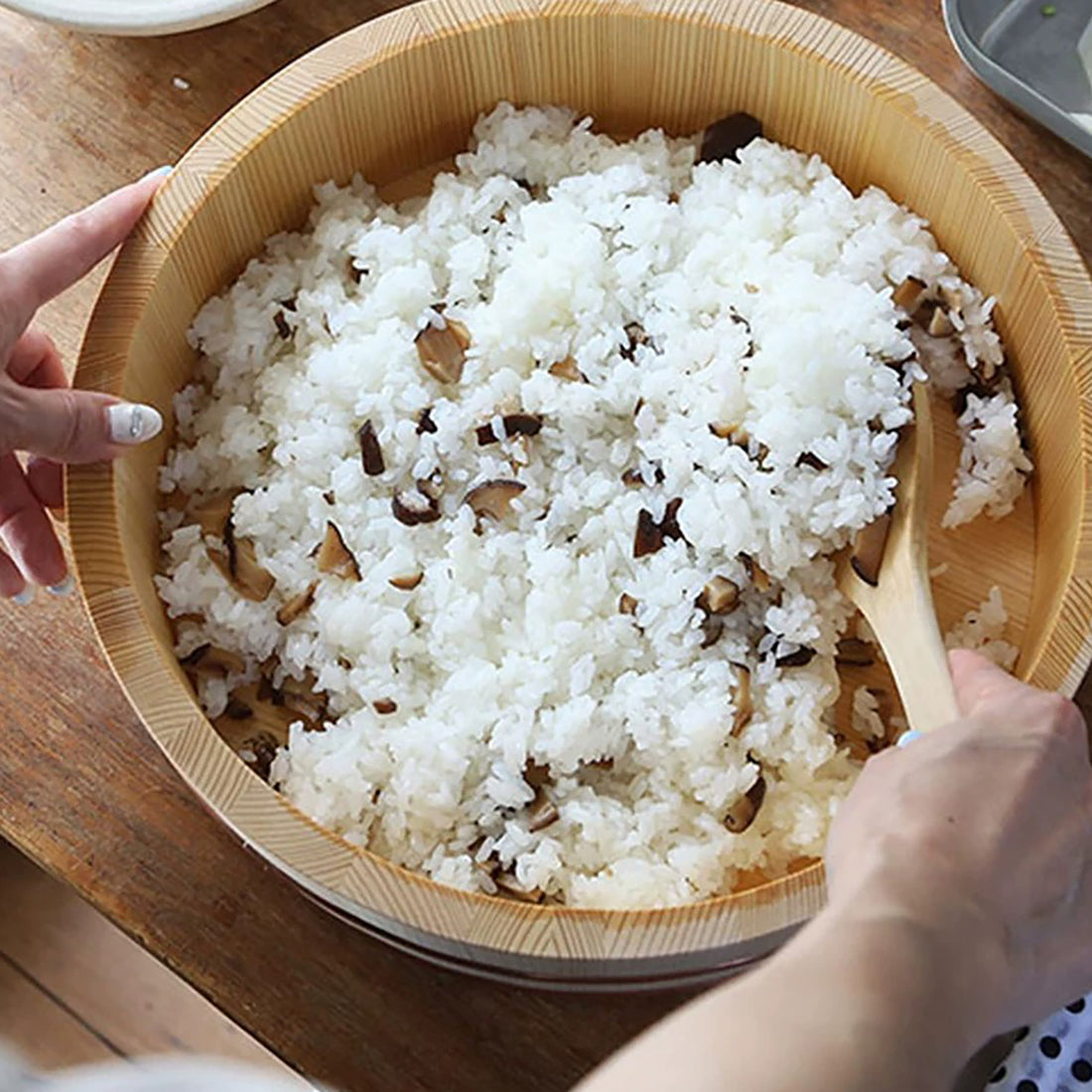 Spatule à riz en bois Hinoki massif