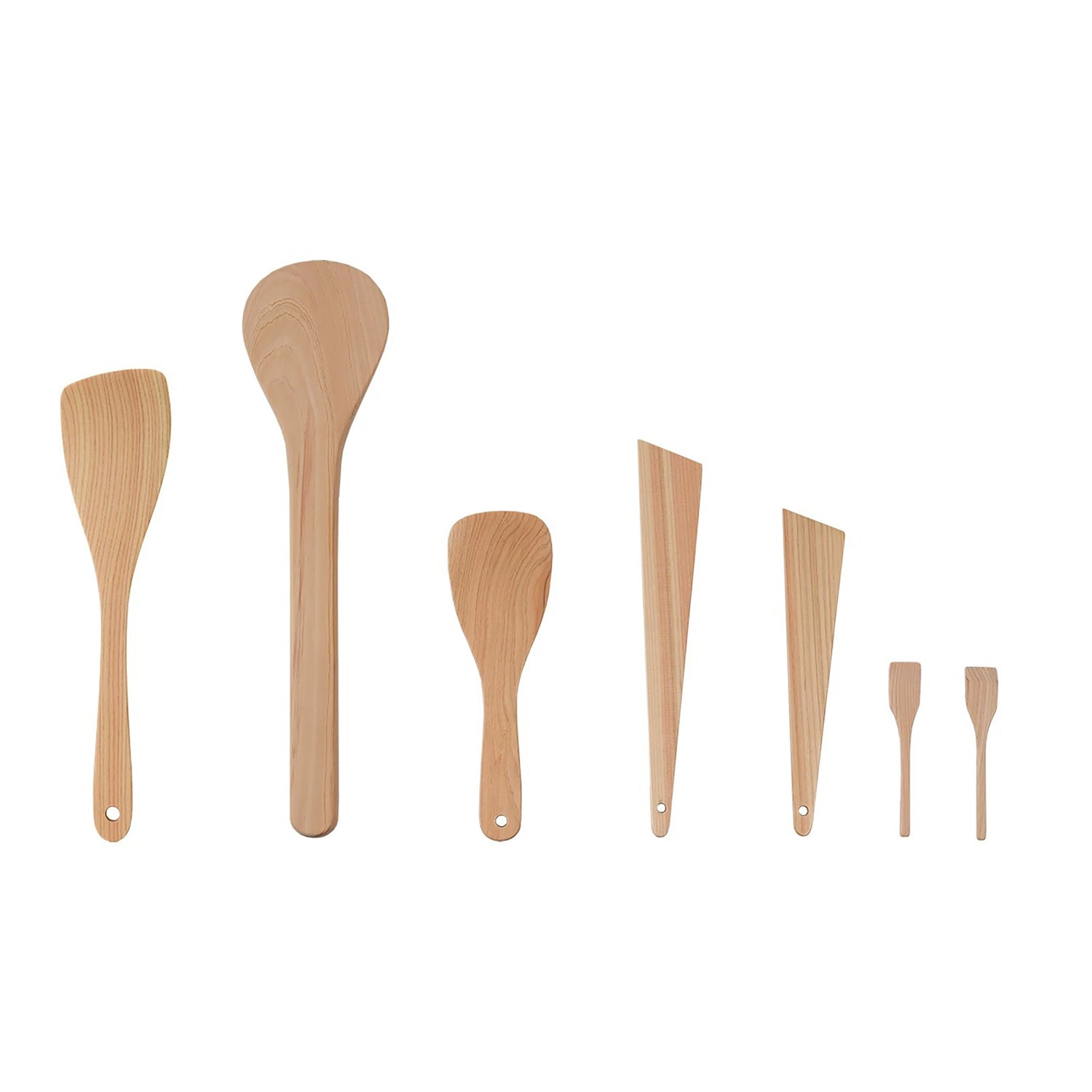 Spatule triangulaire en bois Hinoki massif