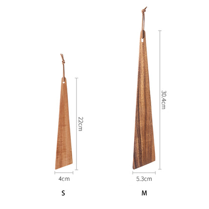 Spatule plate triangulaire en bois de teck