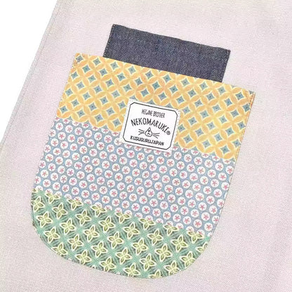 Tablier et manchette Kusuguru avec motif chat brodé