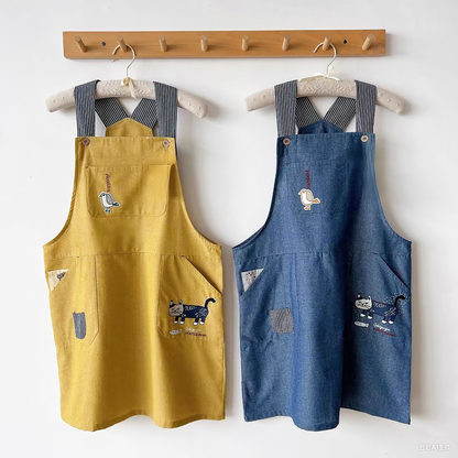 Tablier Kusuguru avec motif chat