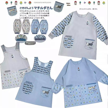Tablier japonais avec motif chat Kusuguru