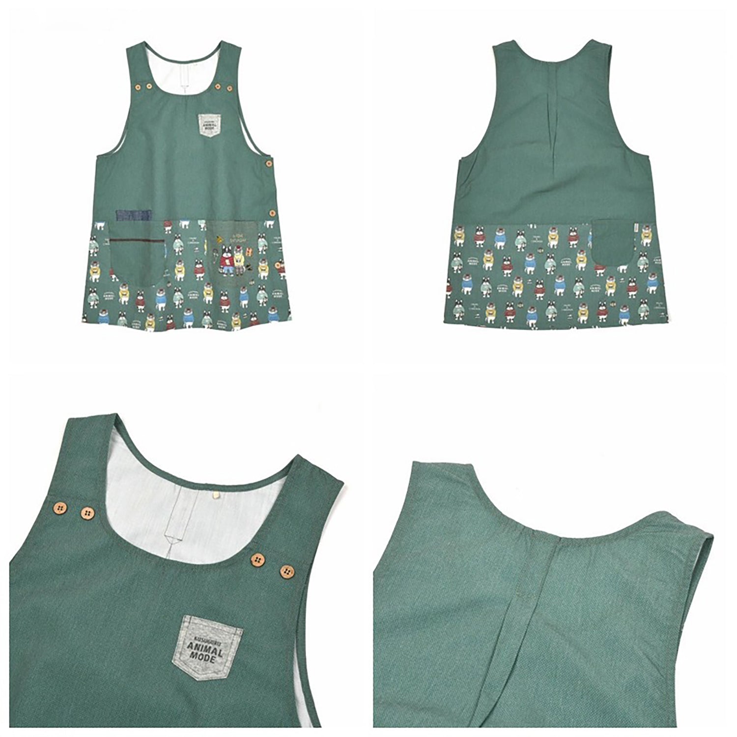 Tablier Kusuguru japonais avec mignon motif chien